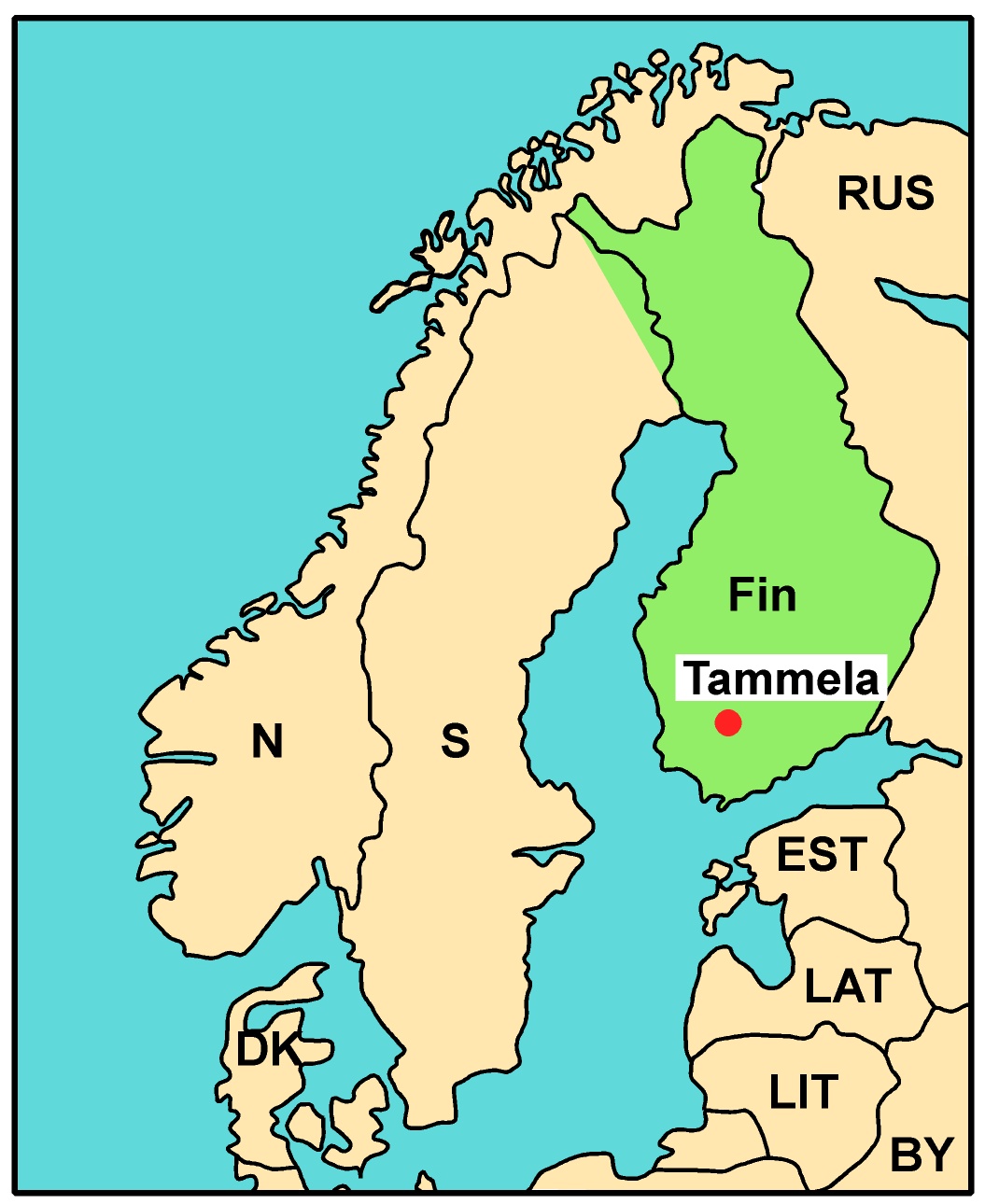 Map of Finland 1997